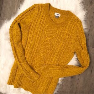 NWOT Old Navy Mustard Knit Sweater